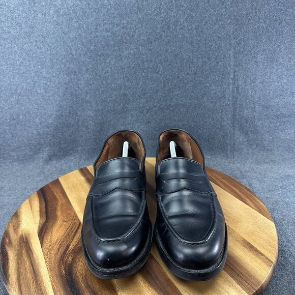 ALLEN EDMONDS Randolph shell cordovan penny loafers 14C leather shoes black main image 4
